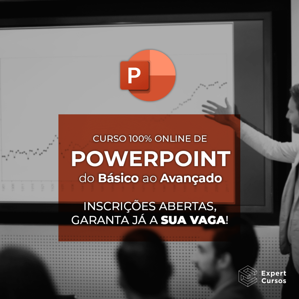 portada de opiniçoes e formação online Power Point com o titulo grande na parte de cima com os iconos de Power point na parte de abaixo